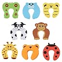 Door Pinch Guard Slamming Door Stoppers - Prevent Finger Pinch lnjuries - Cartoon Elephant Door Stopper Soft Foam Cushion Baby Finger Protector (Random Pack of 6)