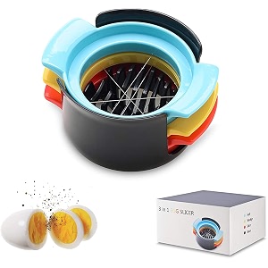 egg slicer  3 in 1 stainless steel cutting wire cut soft boiled eggs egg chopperdividerdicercutter slicing widget slicing cutter for cooking kitchen accessories