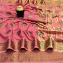DHYANI ENTERPRISE Semi Stitched Cotton Silk Blouse Material Self Design