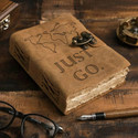 DI-KRAFT Leather Cover Engraved Diary With Metal Lock Daily Use Journal A5 Diary unruled 100 Pages