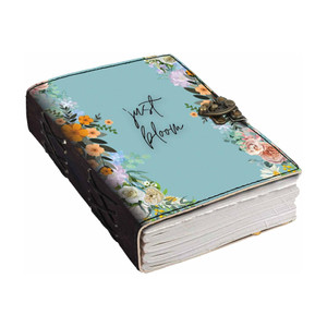di-kraft printed designer leather cover diary with lock for officegiftsize 57 inches a5 diary unruled 200 pages