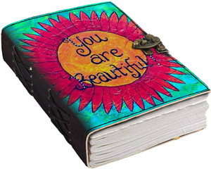 di-kraft printed designer leather cover diary with lock for officegiftsize 57 inches a5 diary unruled 200 pages
