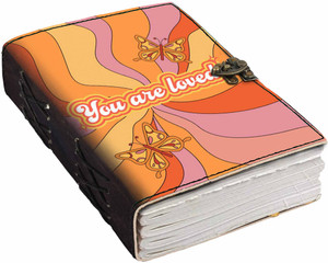 di-kraft printed designer leather cover diary with lock for officegiftsize 57 inches a5 diary unruled 200 pages