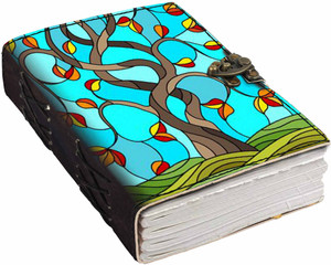di-kraft printed designer leather cover diary with lock for officegiftsize 57 inches a5 diary unruled 200 pages multicolor20