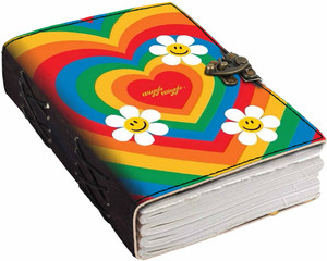 di-kraft printed designer leather cover diary with lock for officegiftsize 57 inches a5 diary unruled 200 pages