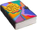 DI-KRAFT Printed Designer leather cover Diary with Lock For Office|Gift|SIZE 5*7 INCHES A5 Diary unruled 200 Pages