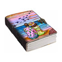 DI-KRAFT Printed Designer leather cover Diary with Lock For Office|Gift|SIZE 5*7 INCHES A5 Diary unruled 200 Pages