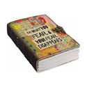 DI-KRAFT Printed Designer leather cover Diary with Lock For Office|Gift|SIZE 5*7 INCHES A5 Diary unruled 200 Pages