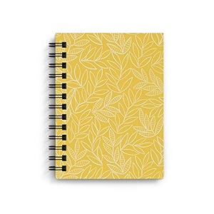 di-kraft wiro bound printed cardboard hard cover spiral daily planner notebook diary journal notepad with unruled paper sheets 160 pages 6 x 8 inch - design 26