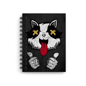 di-kraft wiro bound printed cardboard hard cover spiral daily planner notebook diary journal notepad with unruled paper sheets 160 pages 6 x 8 inch - design 10 office product