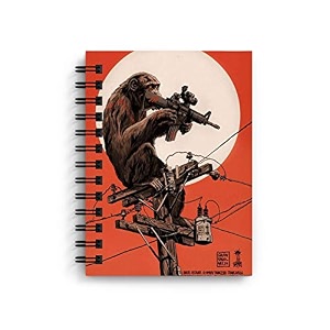 di-kraft wiro bound printed cardboard hard cover spiral daily planner notebook diary journal notepad with unruled paper sheets 160 pages 6 x 8 inch - design 4