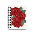 DI-KRAFT Wiro Bound Printed Cardboard Hard Cover Spiral Daily Planner Notebook Diary Journal Notepad with unruled Paper Sheets (160 Pages, 6 x 8 Inch) - Design 22