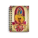 DI-KRAFT Wiro Bound Printed Cardboard Hard Cover Spiral Daily Planner Notebook Diary Journal Notepad with unruled Paper Sheets (160 Pages, 6 x 8 Inch) - Design 19