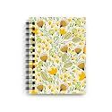 DI-KRAFT Wiro Bound Printed Cardboard Hard Cover Spiral Daily Planner Notebook Diary Journal Notepad with unruled Paper Sheets (160 Pages, 6 x 8 Inch) - Design 14
