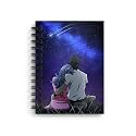 DI-KRAFT Wiro Bound Printed Cardboard Hard Cover Spiral Daily Planner Notebook Diary Journal Notepad with unruled Paper Sheets (160 Pages, 6 x 8 Inch) - Design 15