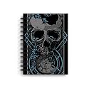 DI-KRAFT Wiro Bound Printed Cardboard Hard Cover Spiral Daily Planner Notebook Diary Journal Notepad with unruled Paper Sheets (160 Pages, 6 x 8 Inch) - Design 18