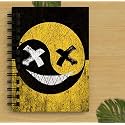 DI-KRAFT Wiro Bound Printed Cardboard Hard Cover Spiral Daily Planner Notebook Diary Journal Notepad with unruled Paper Sheets (160 Pages, 6 x 8 Inch) - Design 5