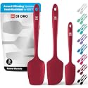 DI ORO Silicone Spatula Set - 600F Heat Resistant, 3-Pc Red