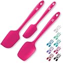 DI ORO Silicone Spatula Set - 600F Heat Resistant, 3-Pc Magenta