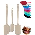 DI ORO Silicone Spatula Set - 600F Heat Resistant, 3-Pc Clay