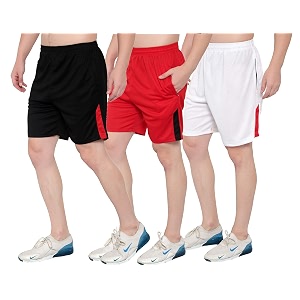 dia a dia men39s athletic shorts combo pack - quick dry polyester blend gym running training sports shorts with zipper pockets amp elastic waistband