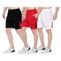 DIA A DIA Men's Athletic Shorts Combo Pack - Quick Dry Polyester Blend Gym Running Training Sports Shorts with Zipper Pockets &amp; Elastic Waistband