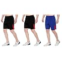 DIA A DIA Men's Athletic Shorts Combo Pack - Quick Dry Polyester Blend Gym Running Training Sports Shorts with Zipper Pockets &amp; Elastic Waistband