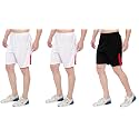 DIA A DIA Men's Polycotton Running Sports Gym Shorts Pack of 3 (White, White, Black, Free Size: 28-34 Inches)