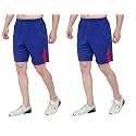DIA A DIA Men's Athletic Shorts Combo Pack - Quick Dry Polyester Blend Gym Running Training Sports Shorts with Zipper Pockets &amp; Elastic Waistband