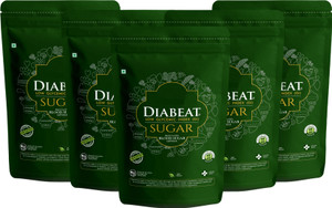 diabeat premium diabetic friendly herbal cane sugar  low glycemic index refined sugar 25 kg pack of 5