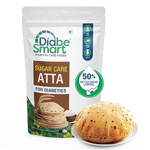 diabesmart diabetic atta 500 gm  32 better sugar control  low gi diabetes flour for lower sugar spikes  contains karela jamun jackfruit