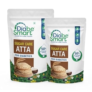 diabesmart sugar care atta 15 kg  50 better sugar control  low gi multigrain atta for sugar release control  tested on diabetics  diabetic atta for diabetic care  high fiber flour 1  15kg