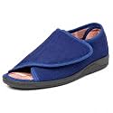 Diabetic Open Toe Slippers, Extra Wide Adjustable House Shoes