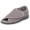 Diabetic Open Toe Slippers, Extra Wide Adjustable House Shoes