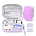 Diabetic Supplies Travel Case for Glucose Meter Diabetes Testing Kit-Violet