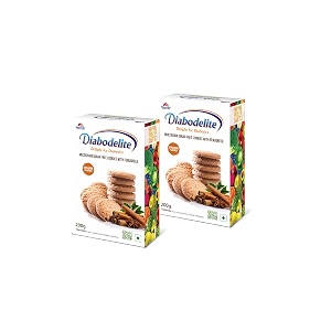 diabodelite 200g cookies cinnamon flavourdelight for diabetics multigrain sugar-free digestive cookies with fenugreekfor maintaining optimum balancing blood sugarlow girich in fibrepack of 2
