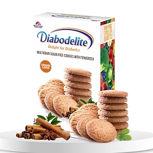 diabodelite cookies cinnamon flavour delight for diabetics multigrain sugar-free digestive cookies with fenugreek maintaining optimum balancing blood sugar pack of 1 200 gm