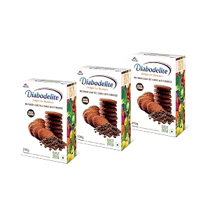 diabodelite 200g cookies coffee flavour delight for diabetics multigrain sugar-free digestive cookies with fenugreek  for maintaining optimum balancing blood sugar  low gi rich in fibre pack of 3