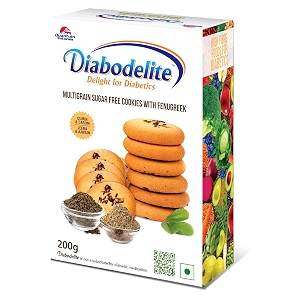 diabodelite 200g cookies jeeraampajwain flavourdelight for diabetics multigrain sugar-free digestive cookies with fenugreekfor maintaining optimum balancing blood sugarlow girich in fibrepack of 4