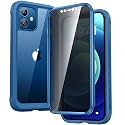 Diaclara Designed for iPhone 12/12 Pro Case, Full Body Rugged with Built-in Touch Sensitive Anti-Scratch Privacy Screen Protector, Soft TPU Bumper Case for iPhone 12/12 Pro 6.1" (Blue)