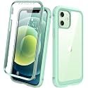 Diaclara Designed for iPhone 12/12 Pro Case, Full Body Rugged with Built-in Touch Sensitive Anti-Scratch Screen Protector, Soft TPU Bumper for iPhone 12/12 Pro 6.1" (Pistachio Green)