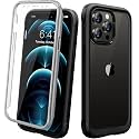 Diaclara Designed for iPhone 12 Pro Max Case, Full Body Rugged with Built-in Touch Sensitive Anti-Scratch Screen Protector, Soft TPU Bumper Case for iPhone 12 ProMax 6.7", Black
