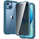 Diaclara Designed for iPhone 13 Case, Full Body Rugged with Built-in Touch Sensitive Anti-Scratch Privacy Screen Protector, Soft TPU Bumper Case for iPhone 13 6.1" (Blue)