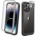 Diaclara Designed for iPhone 14 Pro Max Case 6.7, [2023 Upgraded] Full Body Rugged Case with Built-in Touch Sensitive Anti-Scratch Screen Protector +9H Tempered Glass Camera Lens Protector(Black)