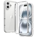 Diaclara Designed for iPhone 16 Case, Full Body Rugged Case with Built-in Touch Sensitive Anti-Scratch Screen Protector, Upgraded [Full Camera Protection] for Phone 16 (White)