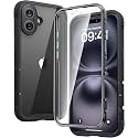 Diaclara Designed for iPhone 16 Plus Case 6.7 Inch,Upgraded [Full Camera Protection] Full Body Rugged Clear Bumper Case w/Built-in Screen Protector for 16Plus,Black