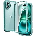 Diaclara Designed for iPhone 16 Plus Case 6.7 Inch,Upgraded [Full Camera Protection] Full Body Rugged Clear Bumper Case w/Built-in Screen Protector for 16 Plus,Teal