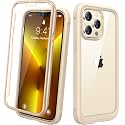 Diaclara for iPhone 13 Pro Max Case, Full Body Rugged with Built-in Touch Sensitive Anti-Scratch Screen Protector, Soft TPU Bumper Case for iPhone 13 Pro Max Case 6.7", Gold