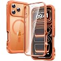 Diaclara Magnetic &amp; Screen Protector for iPhone 17 Pro Max Case,Orange