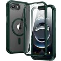 Diaclara Magnetic Case for iPhone 16e 6.1'' (Clear Green) - Full Body Rugged Case with Built-in Screen Protector & Wireless Charging Compatibility